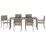 Conjunto de Comedor de Jardín 7 pcs Gris ratán sintético en Sillas de jardín | Comprar online en Foru.es