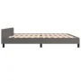 Estructura de cama con cabecero cuero sintético gris 200x200 cm de vidaXL, Camas y somieres - Ref: Foro24-347523, Precio: 133...