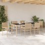 Conjunto de Comedor de Jardín 7 pcs Beige ratán sintético en Sillas de jardín | Comprar online en Foru.es