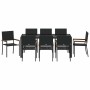 Conjunto de Comedor de Jardín 9 pcs Negro ratán sintético en Sillas de jardín | Comprar online en Foru.es