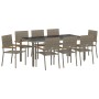 Conjunto de Comedor de Jardín 9 pcs Gris ratán sintético en Sillas de jardín | Comprar online en Foru.es