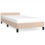 Estructura de cama cabecero cuero sintético capuchino 90x190 cm de vidaXL, Camas y somieres - Ref: Foro24-347476, Precio: 85,...