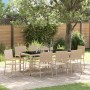 Conjunto de Comedor de Jardín 9 pcs Beige ratán sintético en Sillas de jardín | Comprar online en Foru.es