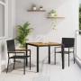 Conjunto de Comedor de Jardín 3 pcs Negro ratán sintético en Sillas de jardín | Comprar online en Foru.es