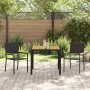 Conjunto de Comedor de Jardín 3 pcs Negro ratán sintético en Sillas de jardín | Comprar online en Foru.es
