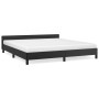 Estructura de cama con cabecero cuero sintético negro 180x200cm de vidaXL, Camas y somieres - Ref: Foro24-347513, Precio: 158...
