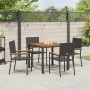 Conjunto de Comedor de Jardín 5 pcs Negro ratán sintético en Sillas de jardín | Comprar online en Foru.es