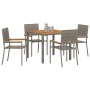 Conjunto de Comedor de Jardín 5 pcs Gris ratán sintético en Sillas de jardín | Comprar online en Foru.es