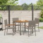 Conjunto de Comedor de Jardín 5 pcs Gris ratán sintético en Sillas de jardín | Comprar online en Foru.es