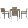 Conjunto de Comedor de Jardín 5 pcs Gris ratán sintético en Sillas de jardín | Comprar online en Foru.es