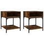 Mesitas noche 2 uds madera ingeniería roble ahumado 40x41x50 cm de vidaXL, Mesitas de noche - Ref: Foro24-825878, Precio: 53,...