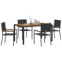 Conjunto de Comedor de Jardín 5 pcs Negro ratán sintético en Sillas de jardín | Comprar online en Foru.es
