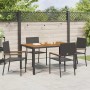Conjunto de Comedor de Jardín 5 pcs Negro ratán sintético en Sillas de jardín | Comprar online en Foru.es