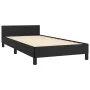 Bed frame with headboard black synthetic leather 100x200cm by vidaXL, Beds and slatted bases - Ref: Foro24-347483, Price: 94,...