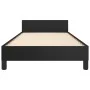 Bed frame with headboard black synthetic leather 100x200cm by vidaXL, Beds and slatted bases - Ref: Foro24-347483, Price: 94,...