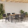 Conjunto de Comedor de Jardín 7 pcs Negro ratán sintético en Sillas de jardín | Comprar online en Foru.es