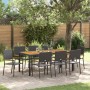 Conjunto de Comedor de Jardín 9 pcs Negro ratán sintético en Sillas de jardín | Comprar online en Foru.es