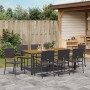 Conjunto de Comedor de Jardín 9 pcs Negro ratán sintético en Sillas de jardín | Comprar online en Foru.es