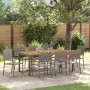 Conjunto de Comedor de Jardín 9 pcs Gris ratán sintético en Sillas de jardín | Comprar online en Foru.es