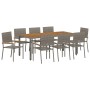 Conjunto de Comedor de Jardín 9 pcs Gris ratán sintético en Sillas de jardín | Comprar online en Foru.es
