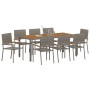 Conjunto de Comedor de Jardín 9 pcs Gris ratán sintético en Sillas de jardín | Comprar online en Foru.es