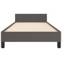 Estructura de cama con cabecero cuero sintético gris 100x200 cm de vidaXL, Camas y somieres - Ref: Foro24-347487, Precio: 92,...
