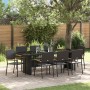 Conjunto de Comedor de Jardín 9 pcs Negro ratán sintético en Sillas de jardín | Comprar online en Foru.es