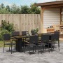 Conjunto de Comedor de Jardín 9 pcs Negro ratán sintético en Sillas de jardín | Comprar online en Foru.es