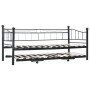 Estructura de cama de acero negra 180x200/90x200 cm de vidaXL, Camas y somieres - Ref: Foro24-285307, Precio: 205,85 €, Descu...