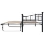Estructura de cama de acero negra 180x200/90x200 cm de vidaXL, Camas y somieres - Ref: Foro24-285307, Precio: 205,85 €, Descu...