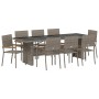 Conjunto de Comedor de Jardín 9 pcs Gris ratán sintético en Sillas de jardín | Comprar online en Foru.es