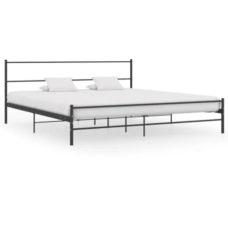 Estructura de cama de metal negro 180x200 cm de vidaXL, Camas y somieres - Ref: Foro24-284688, Precio: 114,36 €, Descuento: %