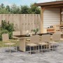 Conjunto de Comedor de Jardín 9 pcs Beige ratán sintético en Sillas de jardín | Comprar online en Foru.es
