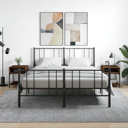 Mesitas noche 2 uds madera ingeniería marrón roble 40x41x50 cm de vidaXL, Mesitas de noche - Ref: Foro24-825882, Precio: 55,1...