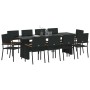 Conjunto de Comedor de Jardín 11 pcs Negro ratán sintético en Sillas de jardín | Comprar online en Foru.es