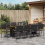Conjunto de Comedor de Jardín 11 pcs Negro ratán sintético en Sillas de jardín | Comprar online en Foru.es