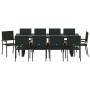 Conjunto de Comedor de Jardín 11 pcs Negro ratán sintético en Sillas de jardín | Comprar online en Foru.es