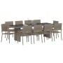 Conjunto de Comedor de Jardín 11 pcs Gris ratán sintético en Sillas de jardín | Comprar online en Foru.es