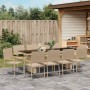 Conjunto de Comedor de Jardín 11 pcs Beige ratán sintético en Sillas de jardín | Comprar online en Foru.es