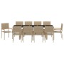 Conjunto de Comedor de Jardín 11 pcs Beige ratán sintético en Sillas de jardín | Comprar online en Foru.es