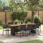 Conjunto de Comedor de Jardín 9 pcs Negro ratán sintético en Sillas de jardín | Comprar online en Foru.es