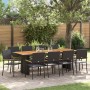 Conjunto de Comedor de Jardín 11 pcs Negro ratán sintético en Sillas de jardín | Comprar online en Foru.es