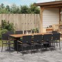 Conjunto de Comedor de Jardín 11 pcs Negro ratán sintético en Sillas de jardín | Comprar online en Foru.es