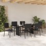 Conjunto de Comedor de Jardín 7 pcs Negro ratán sintético en Sillas de jardín | Comprar online en Foru.es