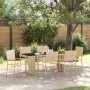 Conjunto de Comedor de Jardín 7 pcs Beige ratán sintético en Sillas de jardín | Comprar online en Foru.es