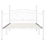 Estructura de cama con somier metal blanco 90x200 cm de vidaXL, Camas y somieres - Ref: Foro24-284447, Precio: 129,49 €, Desc...