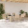Conjunto de Comedor de Jardín 7 pcs Beige ratán sintético en Sillas de jardín | Comprar online en Foru.es