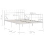 Estructura de cama con somier metal blanco 120x200 cm de vidaXL, Camas y somieres - Ref: Foro24-284603, Precio: 91,52 €, Desc...