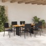 Conjunto de Comedor de Jardín 7 pcs Negro ratán sintético en Sillas de jardín | Comprar online en Foru.es