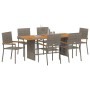 Conjunto de Comedor de Jardín 7 pcs Gris ratán sintético en Sillas de jardín | Comprar online en Foru.es